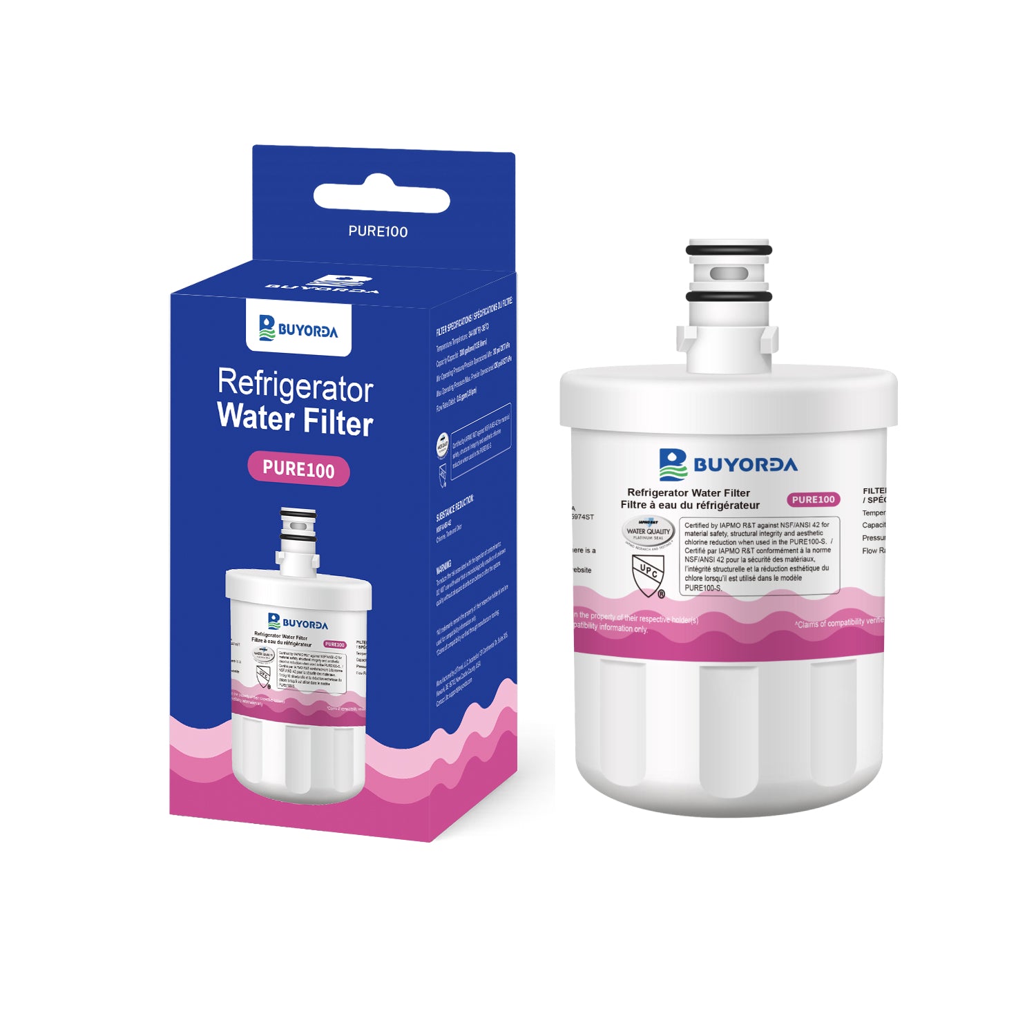 Buyorda LT500P Refrigerator Water Filter – Compatible Replacement for LG, BPA-Free & NSF Certified