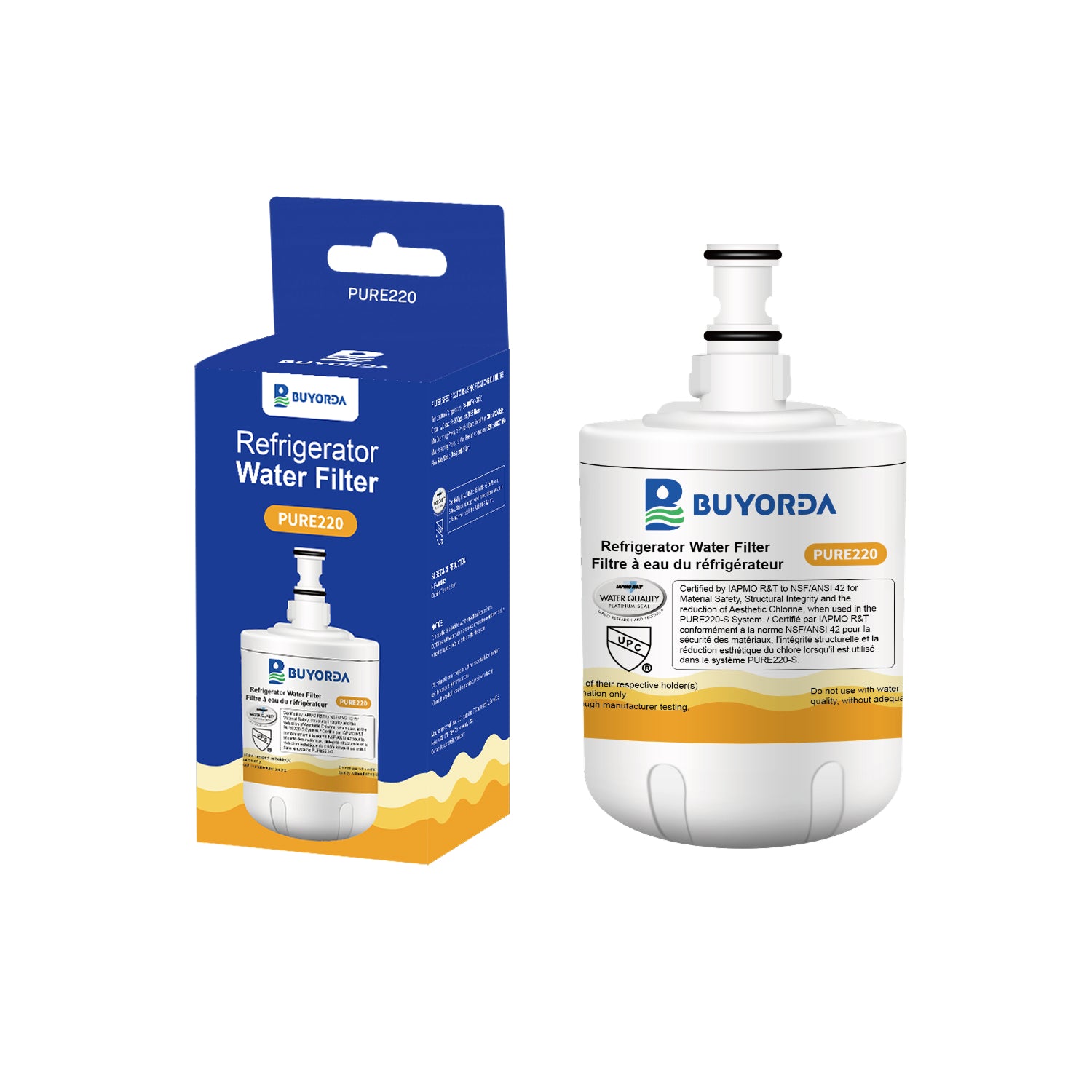 Buyorda 8171413 Refrigerator Water Filter, Replacement for Whirlpool 8171414 / EDR8D1, Compatible with Kenmore 46-9002 / 9002 / 4690002, Easy Install