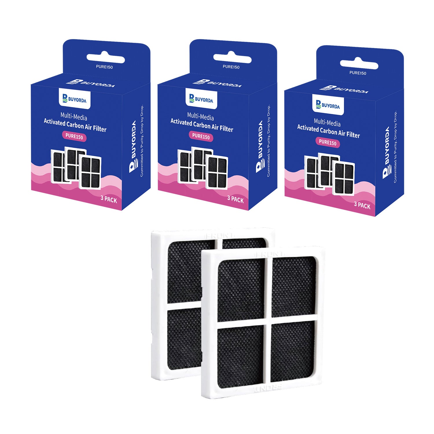 Buyorda Refrigerator Air Filter Replacement for LG LT120F for Kenmore Elite 9918 ADQ73214402 ADQ73214404 ADQ73334008 LMXS30776S