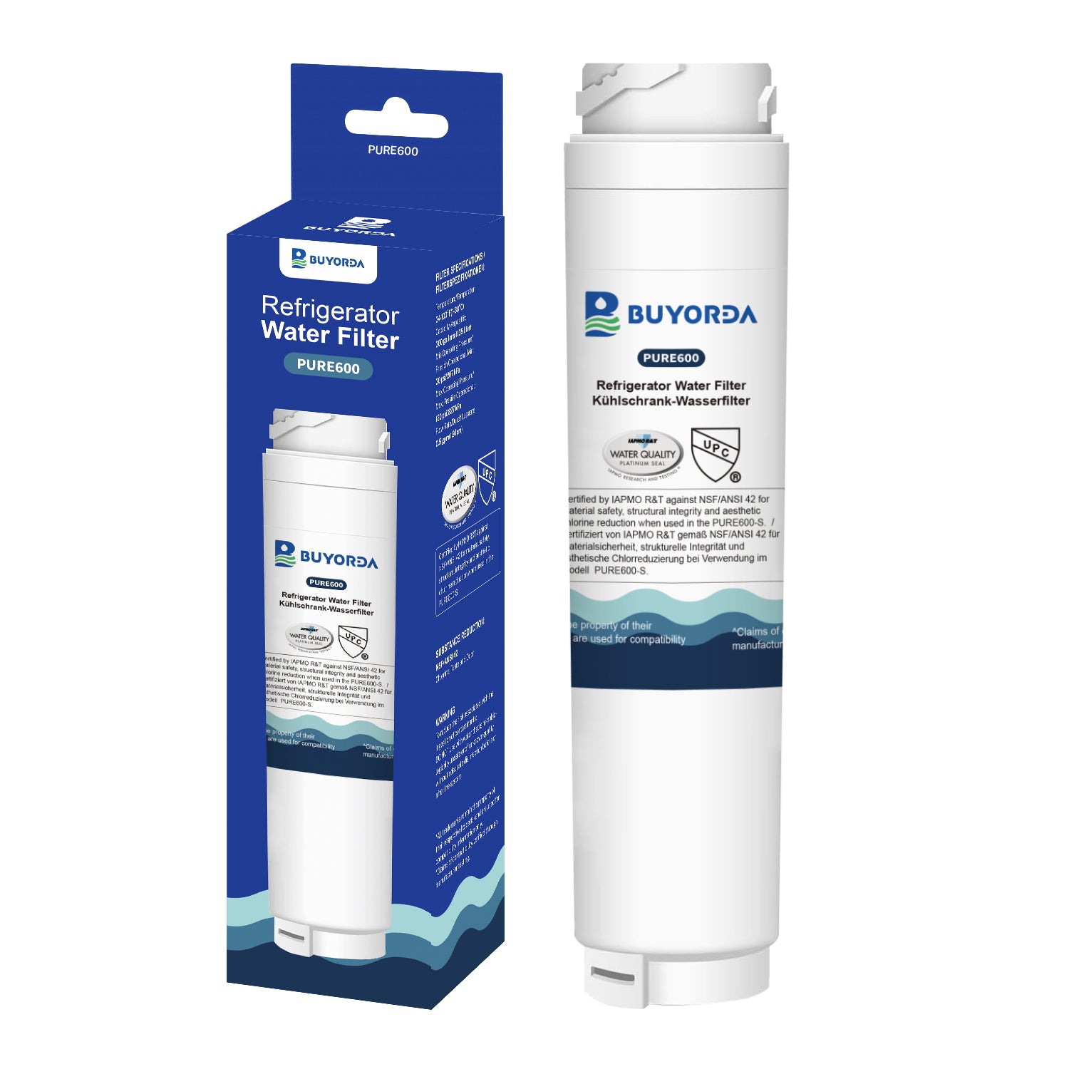 Buyorda 9000194412 Water Filter Replacement for Bosch UltraClarity BORPLFTR10 REPLFLTR10 644845 9000077104 B22CS50SNS KWF1000 B26FT70SNS